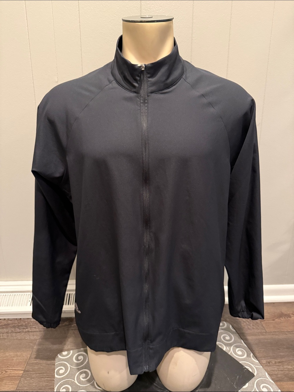 Asics Men's Large Black Full-Zip Training Jacket Lightweight
